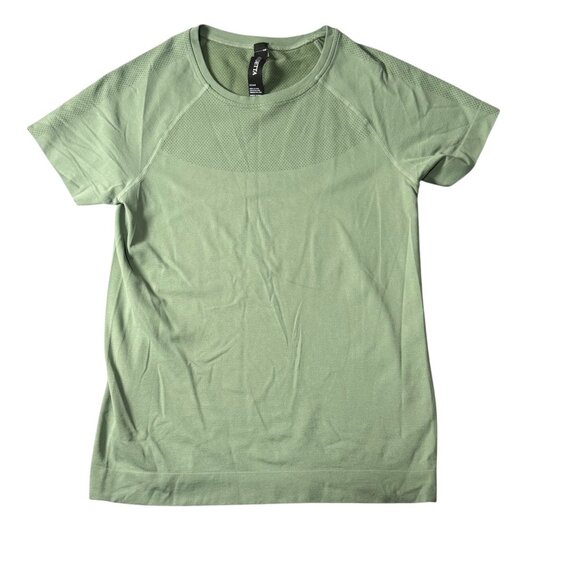 Mondetta Womens Green Mesh Seamless Activewear Shirt Small Recycled Nylon Blend - Picture 1 of 4